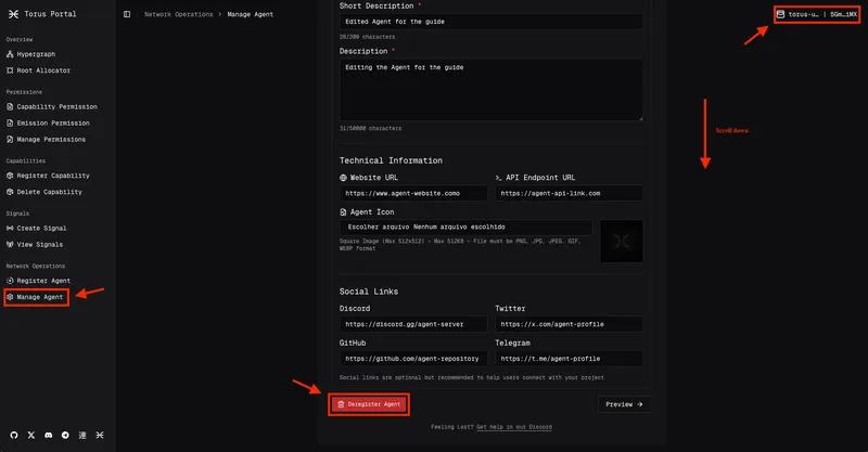 Click on Deregister Agent