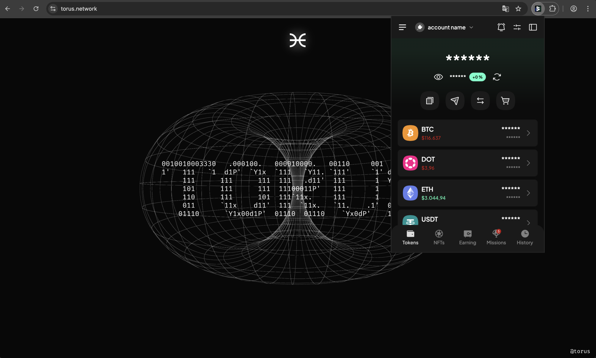 SubWallet account successfully created